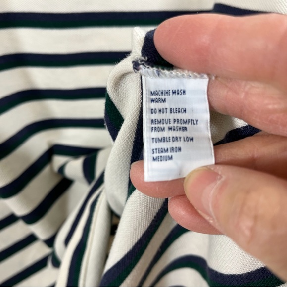 Polo Ralph Lauren Men’s Long Sleeve Blue/White Buttoned Striped Polo Size Large - Picture 6 of 9